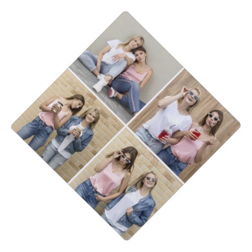 Create Your Own Custom 4 Photo Collage Graduation Cap Topper