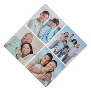 Create Your Own Custom 4 Photo Collage Graduation Cap Topper