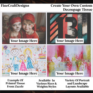 Create Your Own Custom 4 Photo Landscape Decoupage Tissue Paper