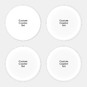 Create your own custom 4" Round Coaster Set