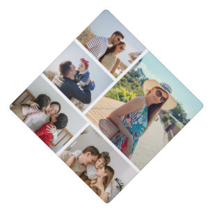 Create Your Own Custom 5 Photo Collage Graduation Cap Topper