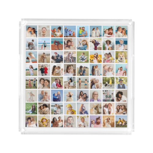 Create Your Own Custom 64 Photo Collage Acrylic Tray