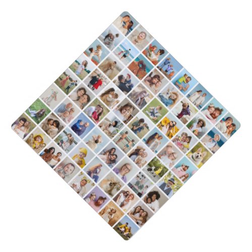Create Your Own Custom 64 Photo Collage Graduation Cap Topper