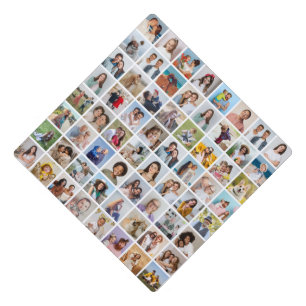 Create Your Own Custom 64 Photo Collage Graduation Cap Topper