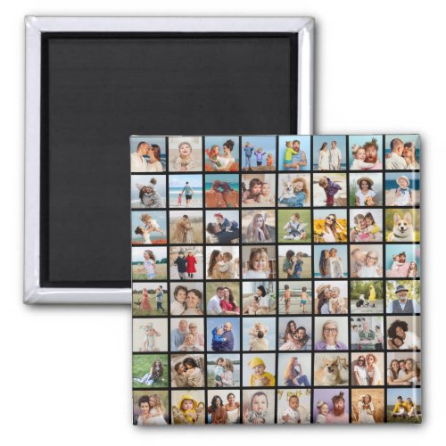 Create Your Own Custom 64 Photo Collage Magnet