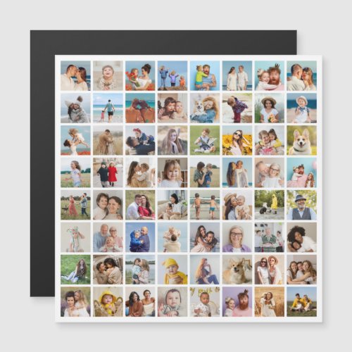 Create Your Own Custom 64 Photo Collage Magnetic Invitation