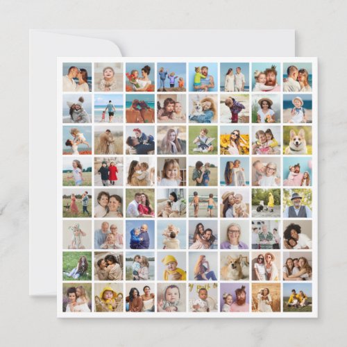 Create Your Own Custom 64 Photo Collage Note Card