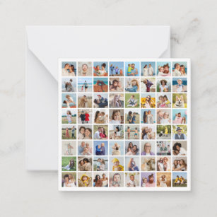 Create Your Own Custom 64 Photo Collage Note Card