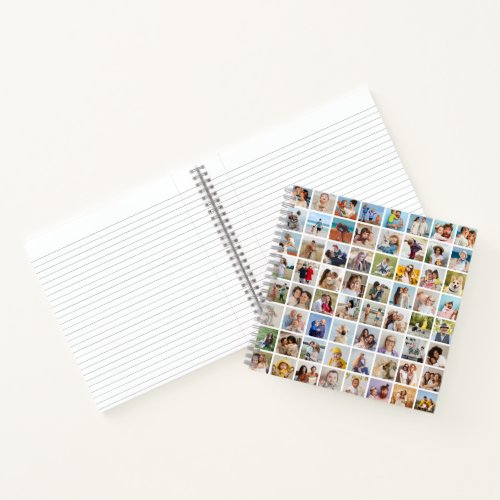 Create Your Own Custom 64 Photo Collage Notebook