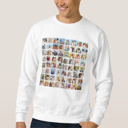 Create Your Own Custom 64 Photo Collage Sweatshirt