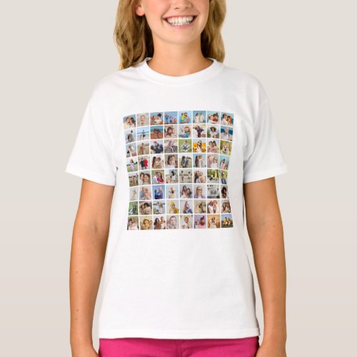 Create Your Own Custom 64 Photo Collage T_Shirt