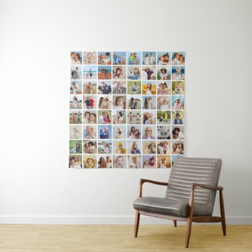 Create Your Own Custom 64 Photo Collage Tapestry
