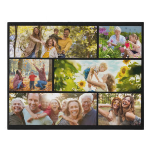 Create Your Own Custom 6 Photo Collage Faux Canvas Print
