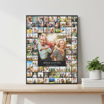 Create Your Own Custom 79 Photo Collage Canvas Print<br><div class="desc">Create your own custom photo collage canvas print featuring 79 of your favorite picture memories in a grid style collage. Add your own personalized text in modern style typography for any occasion.</div>