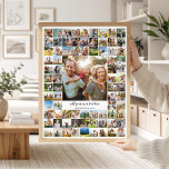 Create Your Own Custom 79 Photo Collage Poster<br><div class="desc">Create your own custom photo collage poster featuring 79 of your favorite picture memories in a grid style collage. Add your own personalized text in modern style typography for any occasion.</div>