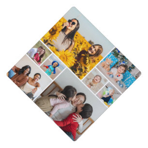 Create Your Own Custom 8 Photo Collage Graduation Cap Topper