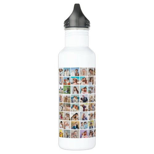 Create Your Own Custom 96 Photo Collage Stainless Steel Water Bottle