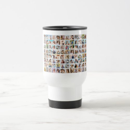 Create Your Own Custom 96 Photo Collage Travel Mug