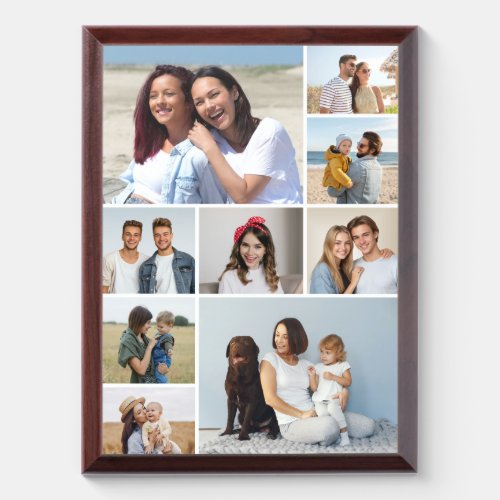 Create Your Own Custom 9 Photo Collage Plaque