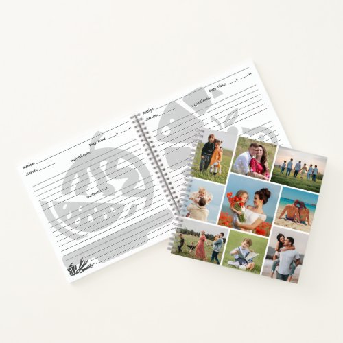 Create Your Own Custom 9 Photo Collage Recipe Notebook