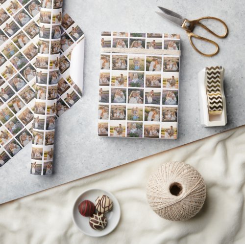 Create Your Own Custom 9 Photo Grid  Wrapping Pape Wrapping Paper