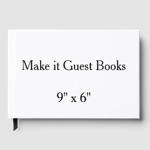 create your own custom 9" x 6" Black 60# Eclipse Guest Book