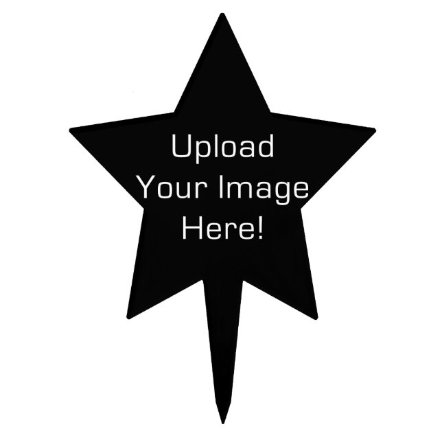 Create Your Own Custom Acrylic Star Cake Topper (Front)