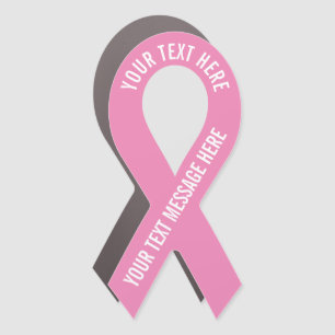Create Your Own Custom Awareness Ribbon Pink  Car Magnet