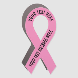 Create Your Own Custom Awareness Ribbon Pink Car Magnet