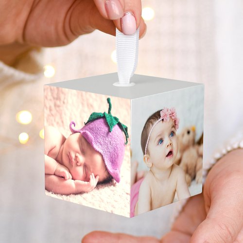 Create Your Own Custom Baby Photo Cube Ornament