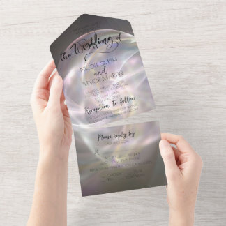 Create Your Own Custom Ball of Light - Orange All In One Invitation