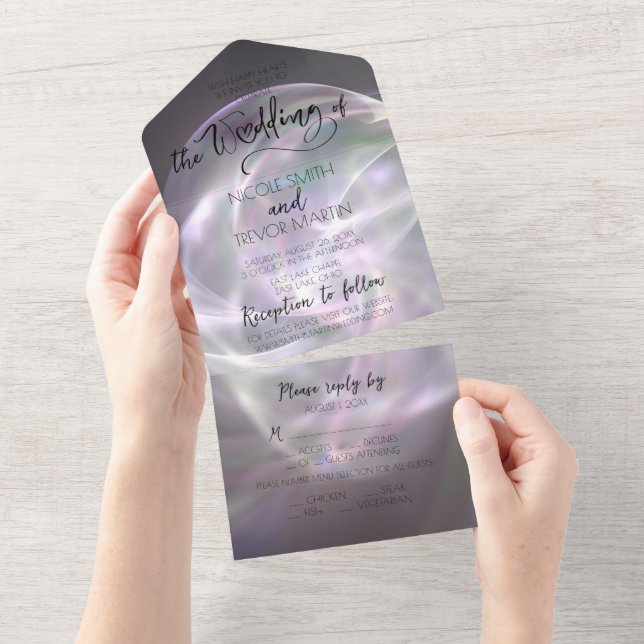 Create Your Own Custom Ball of Light - Pink All In One Invitation (Tearaway)