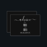 Create Your Own Custom Black Calligraphy Advice Card<br><div class="desc">Create Your Own Custom Black Calligraphy Advice Card

Visit our shop for more coordinating wedding and special event supplies,  decor and favors!</div>