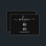 Create Your Own Custom Black Calligraphy Advice Card<br><div class="desc">Create Your Own Custom Black Calligraphy Advice Card

Visit our shop for more coordinating wedding and special event supplies,  decor and favors!</div>