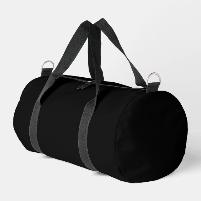 Create Your Own Custom Black Duffle Bag (Left Corner)