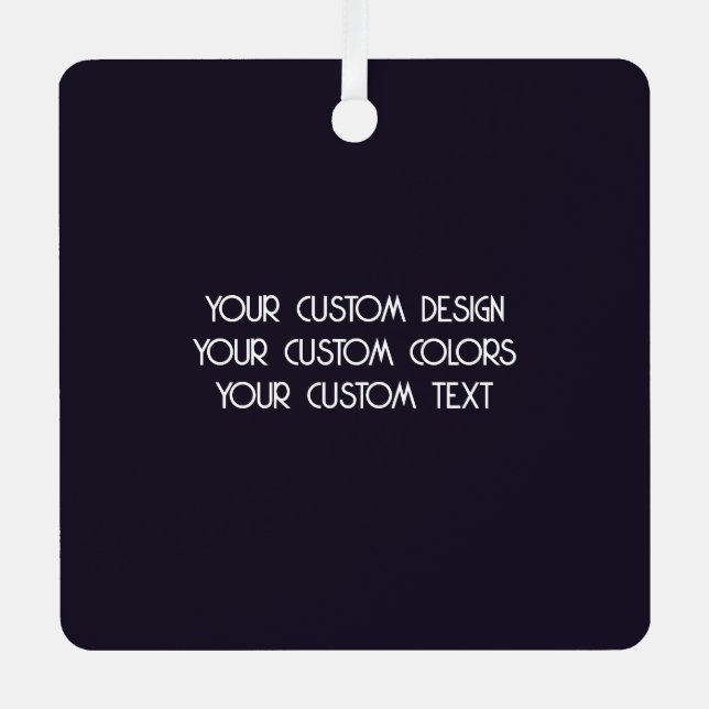 Create Your Own Custom Black Metal Ornament (Front)