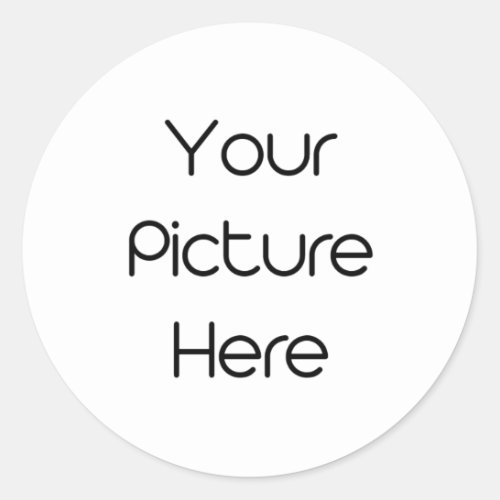 Create Your Own Custom Blank Template Photo Design Classic Round Sticker