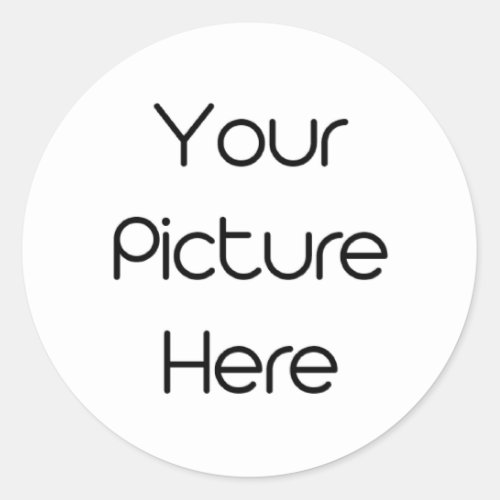 Create Your Own Custom Blank Template Photo Design Classic Round Sticker