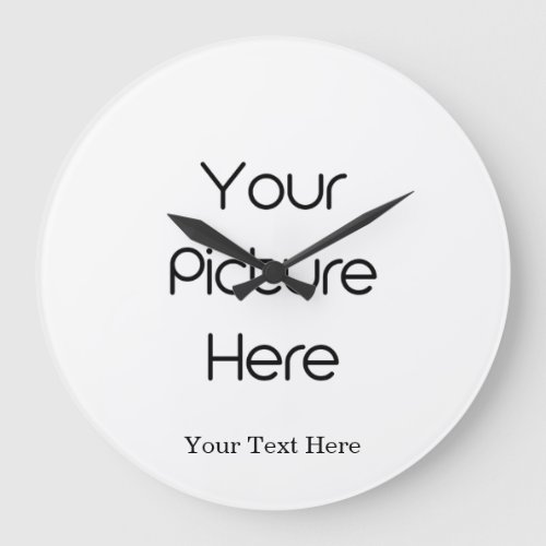 Create Your Own Custom Blank Template Photo Design Large Clock