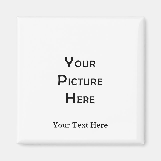 Create Your Own Custom Blank Template Photo Design Magnet (Front)