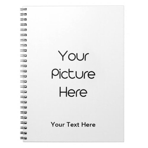 Create Your Own Custom Blank Template Photo Design Notebook