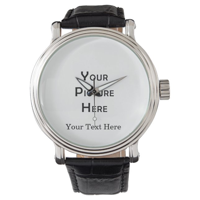 Create Your Own Custom Blank Template Photo Design Watch (Front)