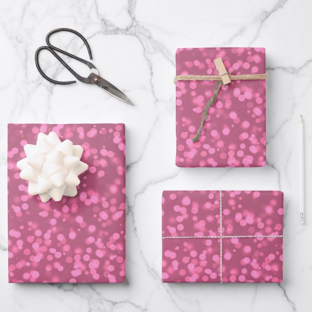 Create Your Own Custom Bokeh Spots Pattern Wrapping Paper Sheets (Front)