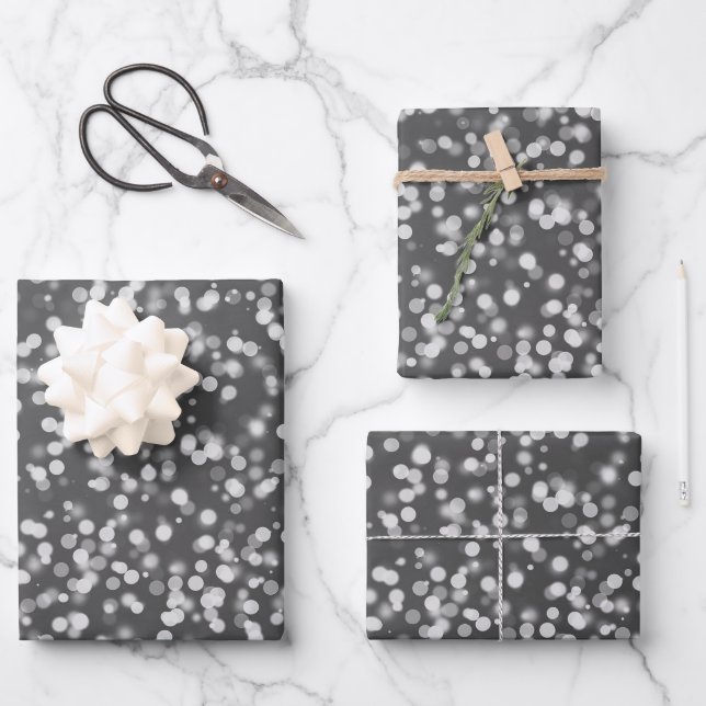 Create Your Own Custom Bokeh Spots Pattern Wrapping Paper Sheets (Front)