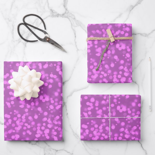 Create Your Own Custom Bokeh Spots Pattern Wrapping Paper Sheets (Front)