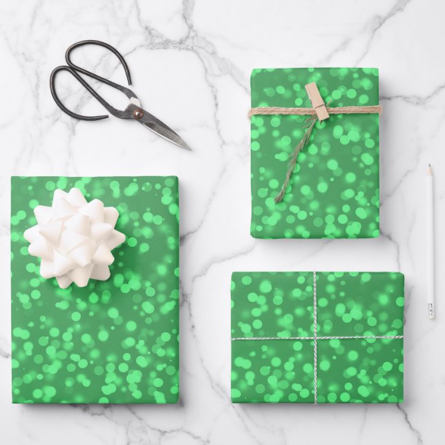 Create Your Own Custom Bokeh Spots Pattern Wrapping Paper Sheets (Front)