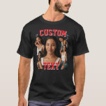 Create Your Own Custom Bootleg Rap Style Photo T-Shirt<br><div class="desc">Create your own bootleg rap style men's t-shirt in black with red letters. Change the font colors by clicking the button to edit the design. Make a cut-out of the pictures by removing the background and uploading a transparent png file.</div>