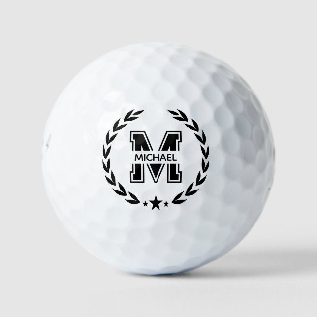 Create Your Own Custom Branded Monogram Golf Balls (Front)