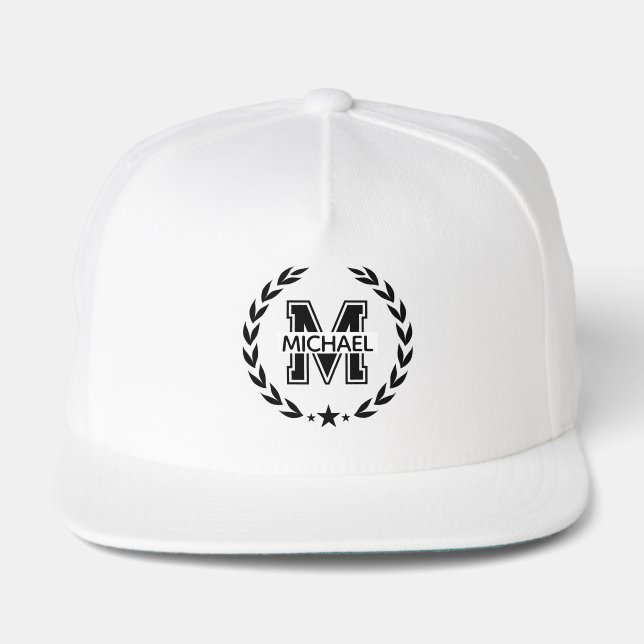 Create Your Own Custom Branded Monogram Snap Back Hat (Front)