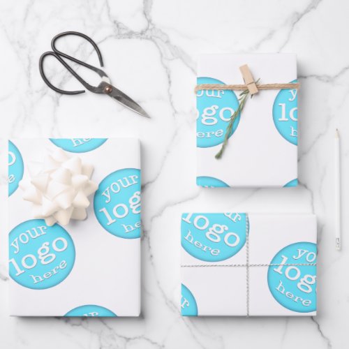 Create Your Own Custom Business Company Event Logo Wrapping Paper Sheets